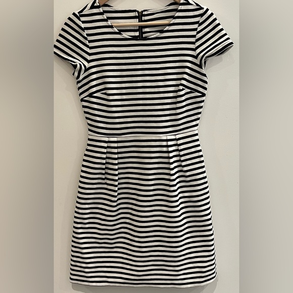 Maison Jules Women's Striped Polo Dress Blue/Red Size X-Small